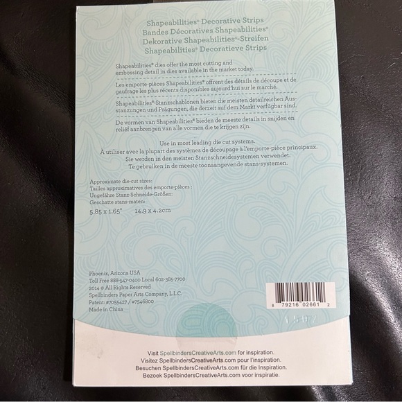 SPELLBINDERS SHAPEABILITIES  DIAMOND FLORAL DECORATIVE STRIP DIE SET - Picture 3 of 3